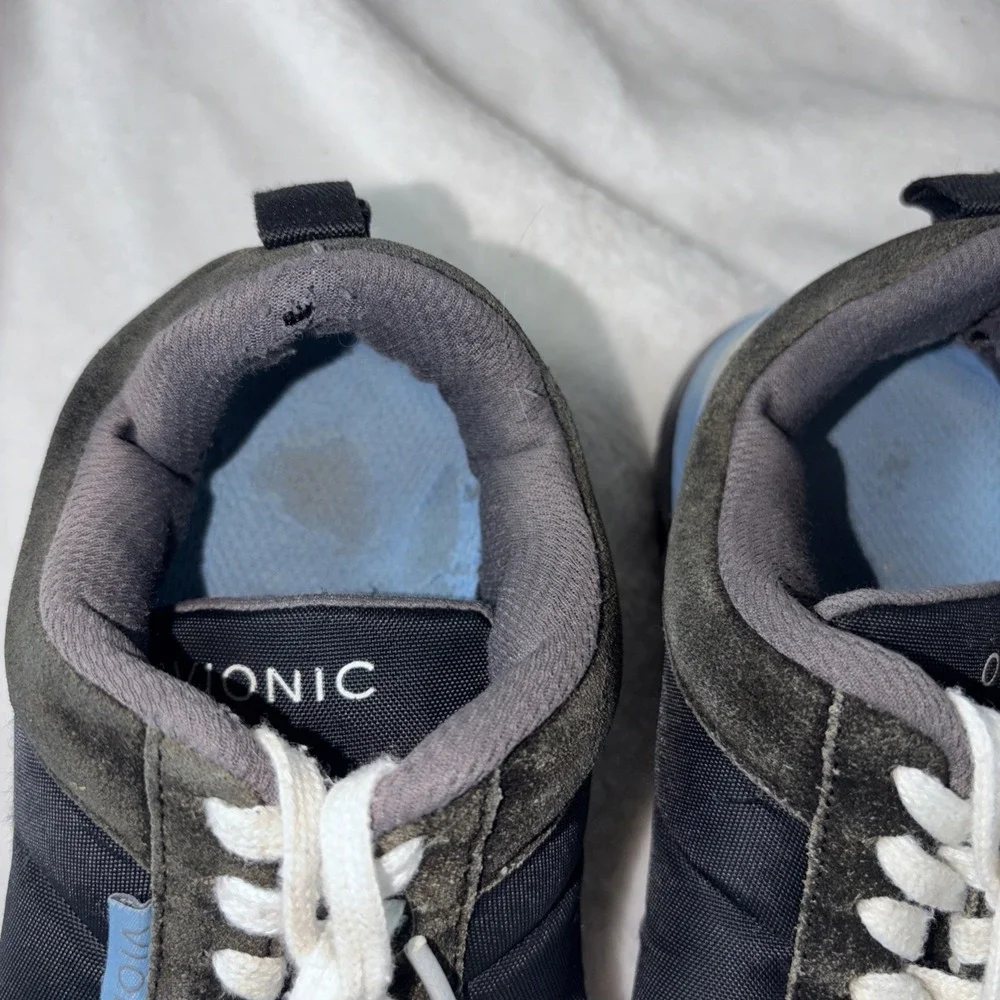 Vionic Breilyn Black Suede Nylon‎ Orthotic Walking Sneakers Women's 7.5 Casual